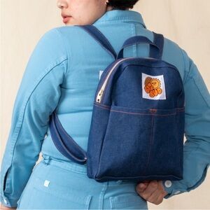 Big Bud Press Blue Denim Mini Backpack Bag